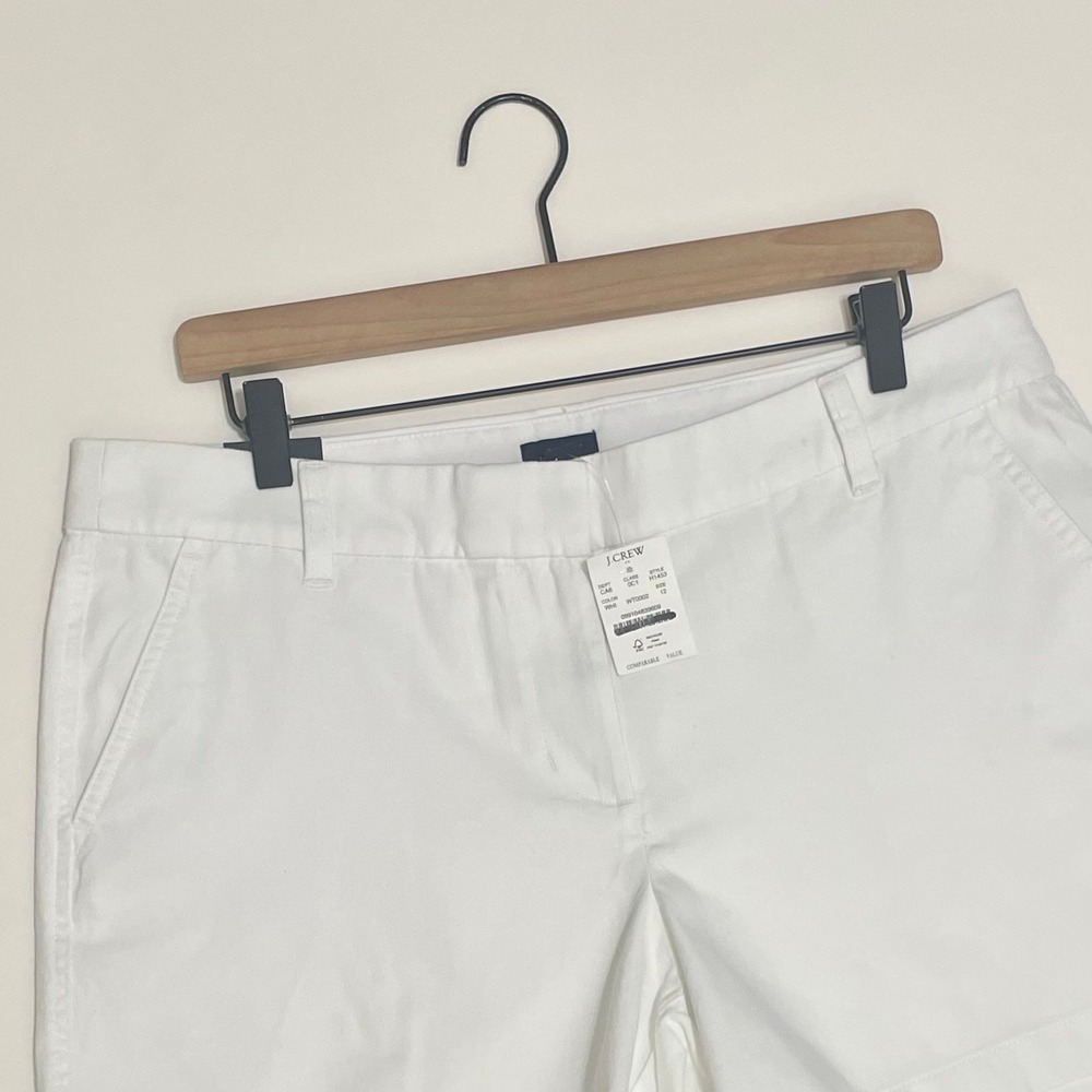 NWT!!‎ J. CREW Factory 5" Classic Chino Shorts Solid White Pockets Preppy 12 - Picture 4 of 15